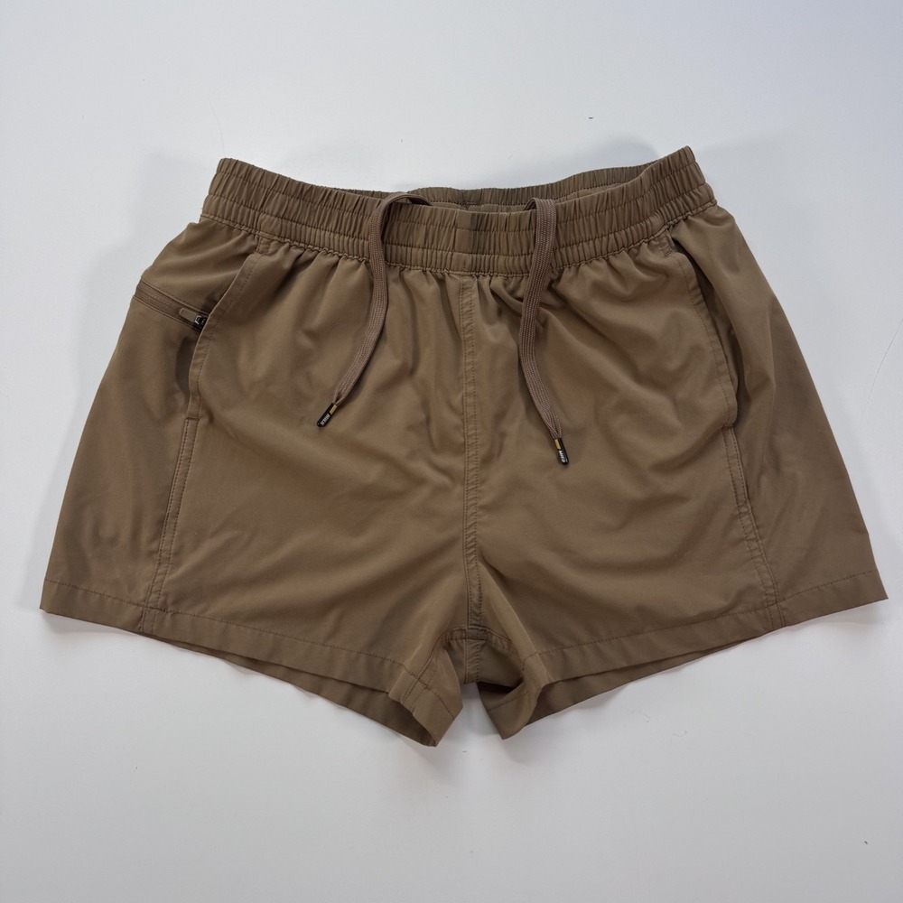 MIER 3" Performance Lined Athletic Shorts Brown Mens Small Pockets